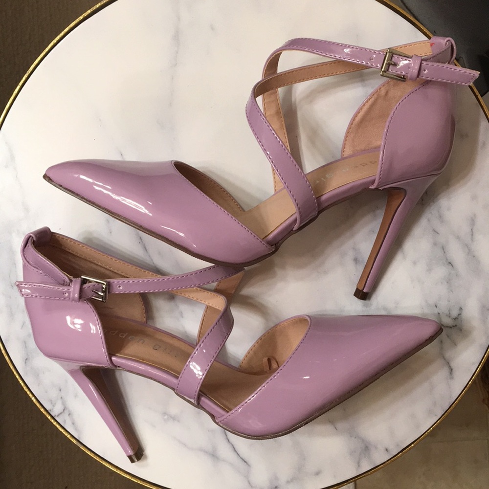 NWT Gorgeous lilac strappy pointed toe heels - Picture 6 of 13